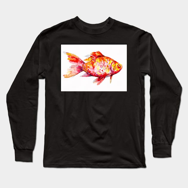 Goldfish Long Sleeve T-Shirt by EveiArt